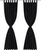 vidaXL - Micro-Satijnen - Gordijnen - met - Ringen - 140 - x - 225 - cm - 2 - stuks - (Zwart)