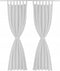 vidaXL - Micro-Satijnen - Gordijnen - met - Ringen - 140 - x - 225 - cm - 2 - stuks - (Wit)