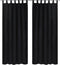 vidaXL - Micro-Satijnen - Gordijnen - met - Ringen - 140 - x - 245 - cm - 2 - stuks - (Zwart)
