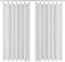 vidaXL - Micro-Satijnen - Gordijnen - met - Ringen - 140 - x - 245 - cm - 2 - stuks - (Wit)