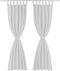 vidaXL - Micro-Satijnen - Gordijnen - met - Ringen - 140 - x - 245 - cm - 2 - stuks - (Wit)