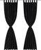 vidaXL - Micro-Satijnen - Gordijnen - met - Ringen - 140 - x - 245 - cm - 2 - stuks - (Zwart)