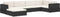 vidaXL - Middenbank - 1 - st - met - kussens - poly - rattan - bruin