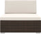 vidaXL - Middenbank - 1 - st - met - kussens - poly - rattan - bruin