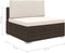 vidaXL - Middenbank - 1 - st - met - kussens - poly - rattan - bruin