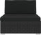vidaXL - Middenbank - 1 - st - met - kussens - poly - rattan - grijs