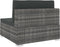 vidaXL - Middenbank - 1 - st - met - kussens - poly - rattan - grijs