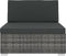 vidaXL - Middenbank - 1 - st - met - kussens - poly - rattan - grijs