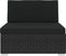 vidaXL - Middenbank - 1 - st - met - kussens - poly - rattan - zwart