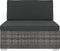 vidaXL - Middenbank - 1 - st - met - kussens - poly - rattan - zwart