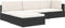 vidaXL - Middenbank - 1 - st - met - kussens - poly - rattan - zwart