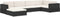 vidaXL - Middenbank - 1 - st - met - kussens - poly - rattan - zwart
