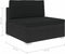 vidaXL - Middenbank - 1 - st - met - kussens - poly - rattan - zwart