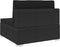 vidaXL - Middenbank - 1 - st - met - kussens - poly - rattan - zwart