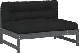 vidaXL - Middenbank - 120x80 - cm - massief - grenenhout - grijs