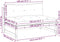 vidaXL - Middenbank - 120x80 - cm - massief - grenenhout - honingbruin