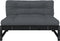 vidaXL - Middenbank - 120x80 - cm - massief - grenenhout - zwart