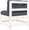 vidaXL - Middenbank - met - kussens - massief - grenenhout - wit