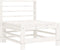 vidaXL - Middenbank - met - kussens - massief - grenenhout - wit