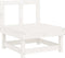 vidaXL - Middenbank - met - kussens - massief - grenenhout - wit