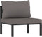 vidaXL - Middenbank - sectioneel - met - kussen - poly - rattan - antraciet