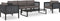 vidaXL - Middenbank - sectioneel - met - kussen - poly - rattan - antraciet