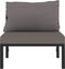 vidaXL - Middenbank - sectioneel - met - kussen - poly - rattan - antraciet