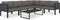 vidaXL - Middenbank - sectioneel - met - kussen - poly - rattan - antraciet
