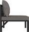 vidaXL - Middenbank - sectioneel - met - kussen - poly - rattan - antraciet