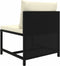 vidaXL - Middenbank - sectioneel - met - kussens - poly - rattan - zwart