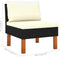 vidaXL - Middenbanken - 2 - st - poly - rattan - en - massief - eucalyptushout