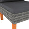 vidaXL - Middenbanken - 2 - st - poly - rattan - en - massief - eucalyptushout