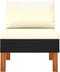 vidaXL - Middenbanken - 2 - st - poly - rattan - en - massief - eucalyptushout