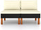 vidaXL - Middenbanken - 2 - st - poly - rattan - en - massief - eucalyptushout