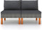 vidaXL - Middenbanken - 2 - st - poly - rattan - en - massief - eucalyptushout