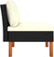 vidaXL - Middenbanken - 2 - st - poly - rattan - en - massief - eucalyptushout