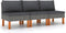 vidaXL - Middenbanken - 3 - st - poly - rattan - en - massief - eucalyptushout