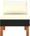 vidaXL - Middenbanken - 3 - st - poly - rattan - en - massief - eucalyptushout