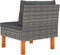 vidaXL - Middenbanken - 3 - st - poly - rattan - en - massief - eucalyptushout