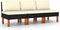 vidaXL - Middenbanken - 3 - st - poly - rattan - en - massief - eucalyptushout