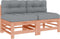 vidaXL - Middenbanken - met - kussens - 2 - st - massief - douglashout