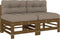 vidaXL - Middenbanken - met - kussens - 2 - st - massief - grenenhout - honingbruin