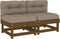 vidaXL - Middenbanken - met - kussens - 2 - st - massief - grenenhout - honingbruin