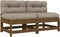 vidaXL - Middenbanken - met - kussens - 2 - st - massief - grenenhout - honingbruin