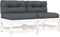 vidaXL - Middenbanken - met - kussens - 2 - st - massief - grenenhout - wit
