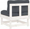 vidaXL - Middenbanken - met - kussens - 2 - st - massief - grenenhout - wit