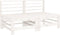 vidaXL - Middenbanken - met - kussens - 2 - st - massief - grenenhout - wit