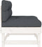 vidaXL - Middenbanken - met - kussens - 2 - st - massief - grenenhout - wit