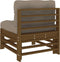 vidaXL - Middenbanken - met - kussens - 2 - st - massief - grenenhout - honingbruin