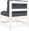 vidaXL - Middenbanken - met - kussens - 2 - st - massief - grenenhout - wit